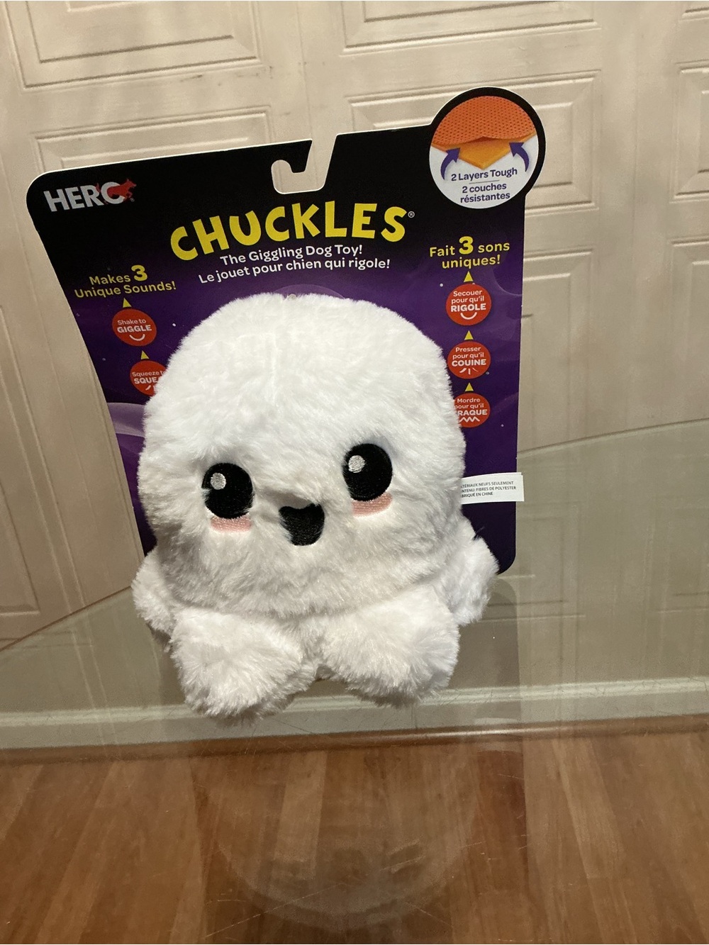 Hero  Very Cute And Solf  Chuckles Ghost Plush with 7.5”Make 3 Unique Sounds
